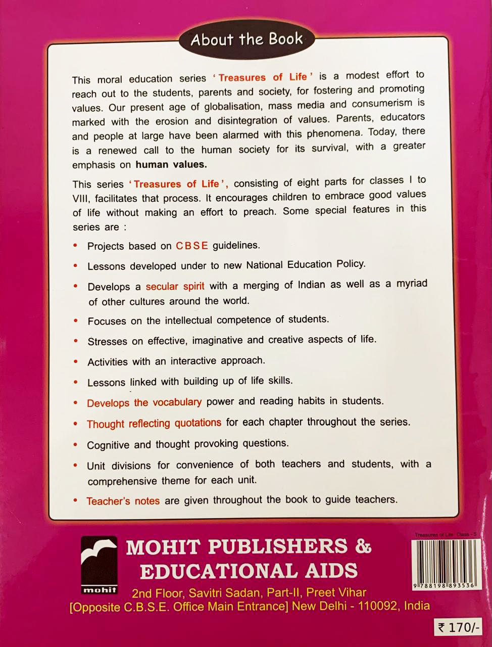 Treasures of Life  Class - 5