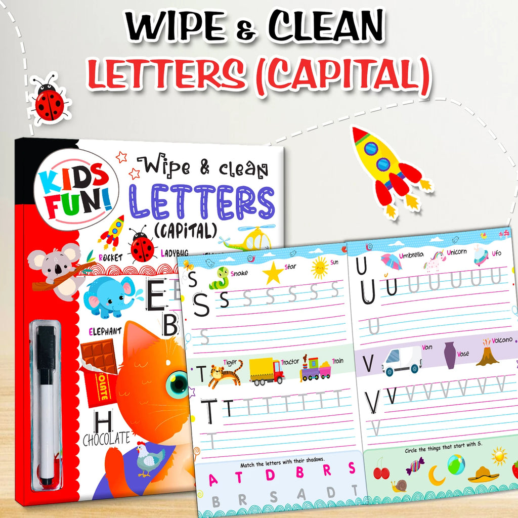 Kids Fun! Wipe and Clean Book - Letters Capital