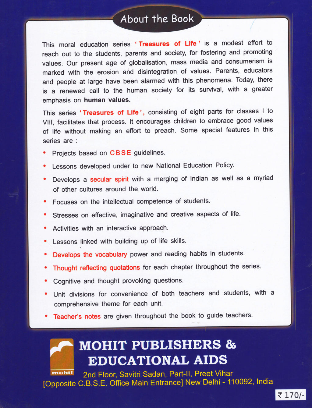 Treasures of Life  Class - 3