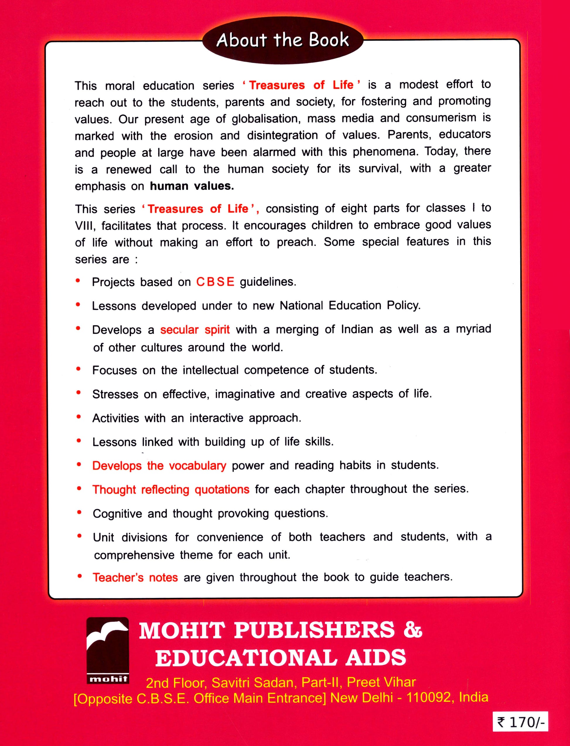 Treasures of Life  Class - 4