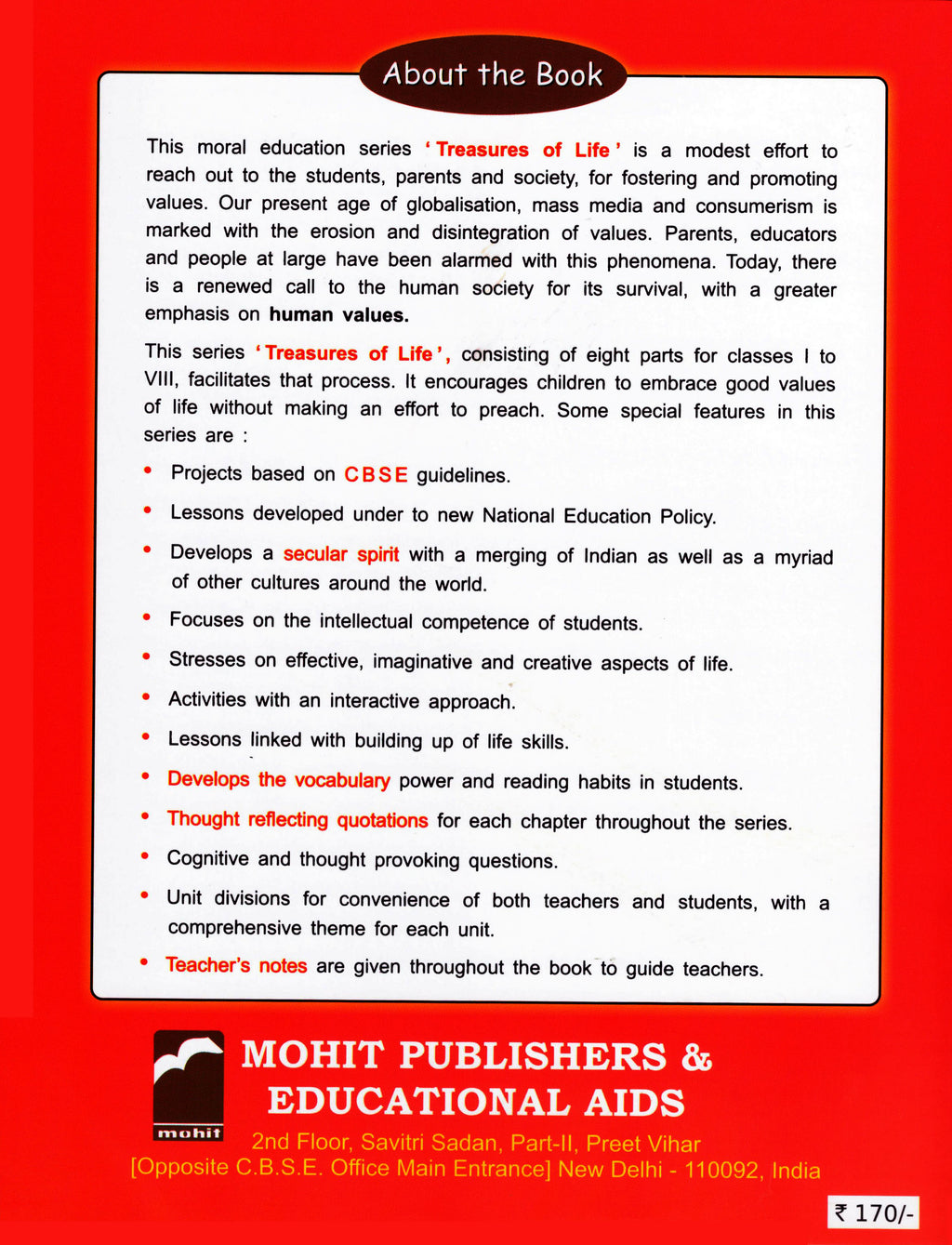 Treasures of Life  Class - 5