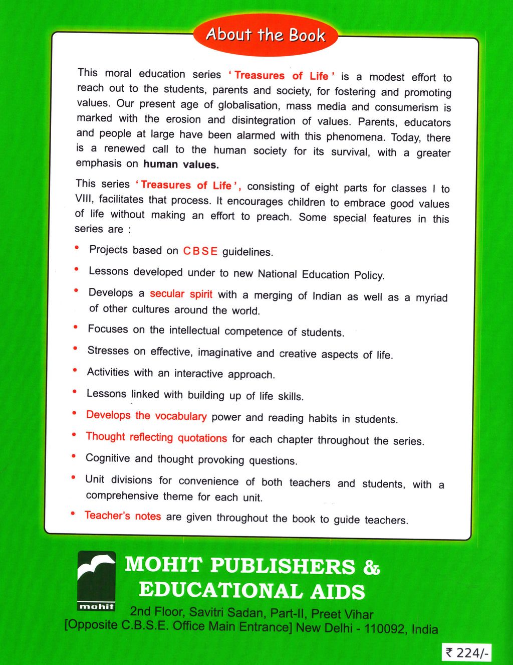 Treasures of Life  Class - 7