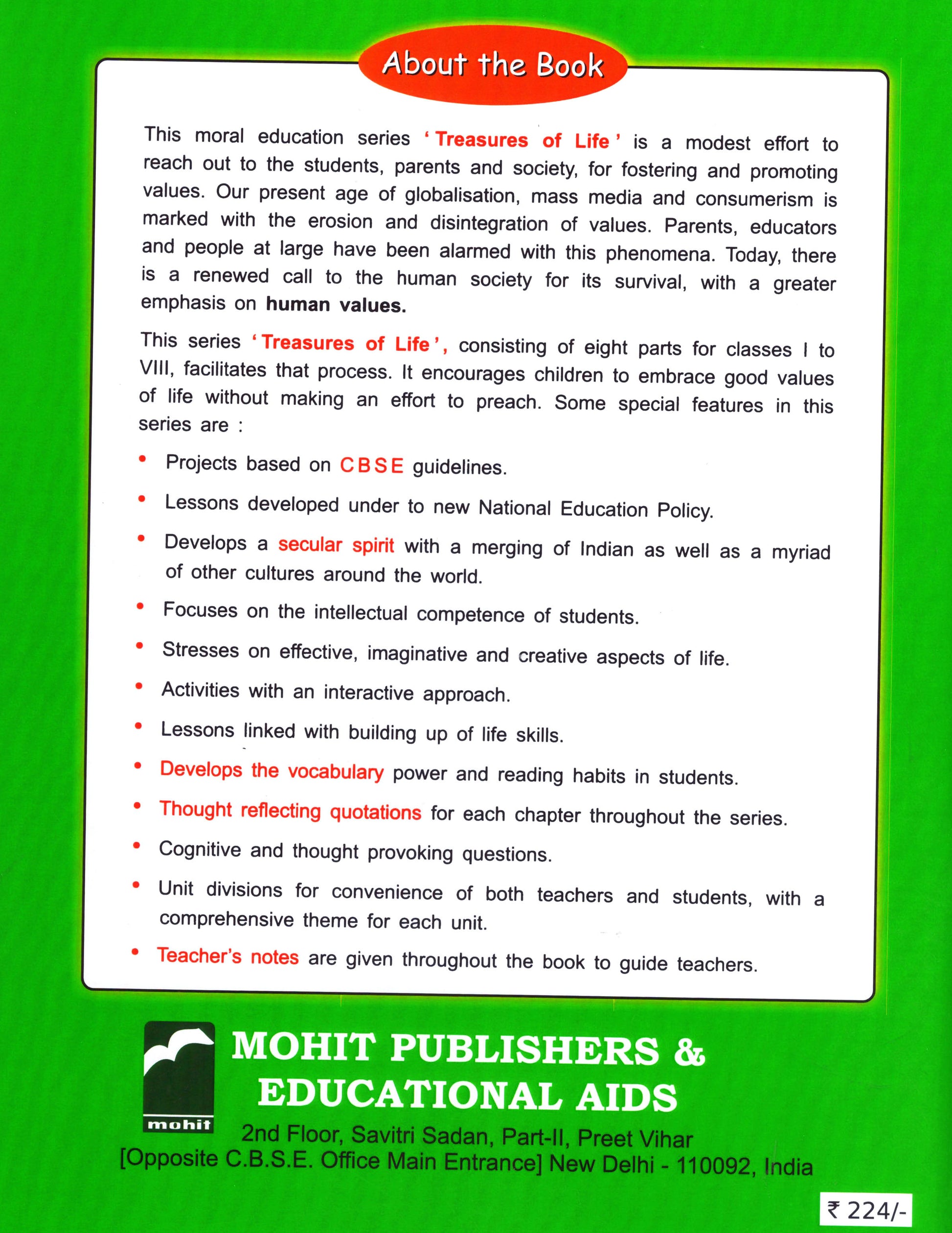 Treasures of Life  Class - 7