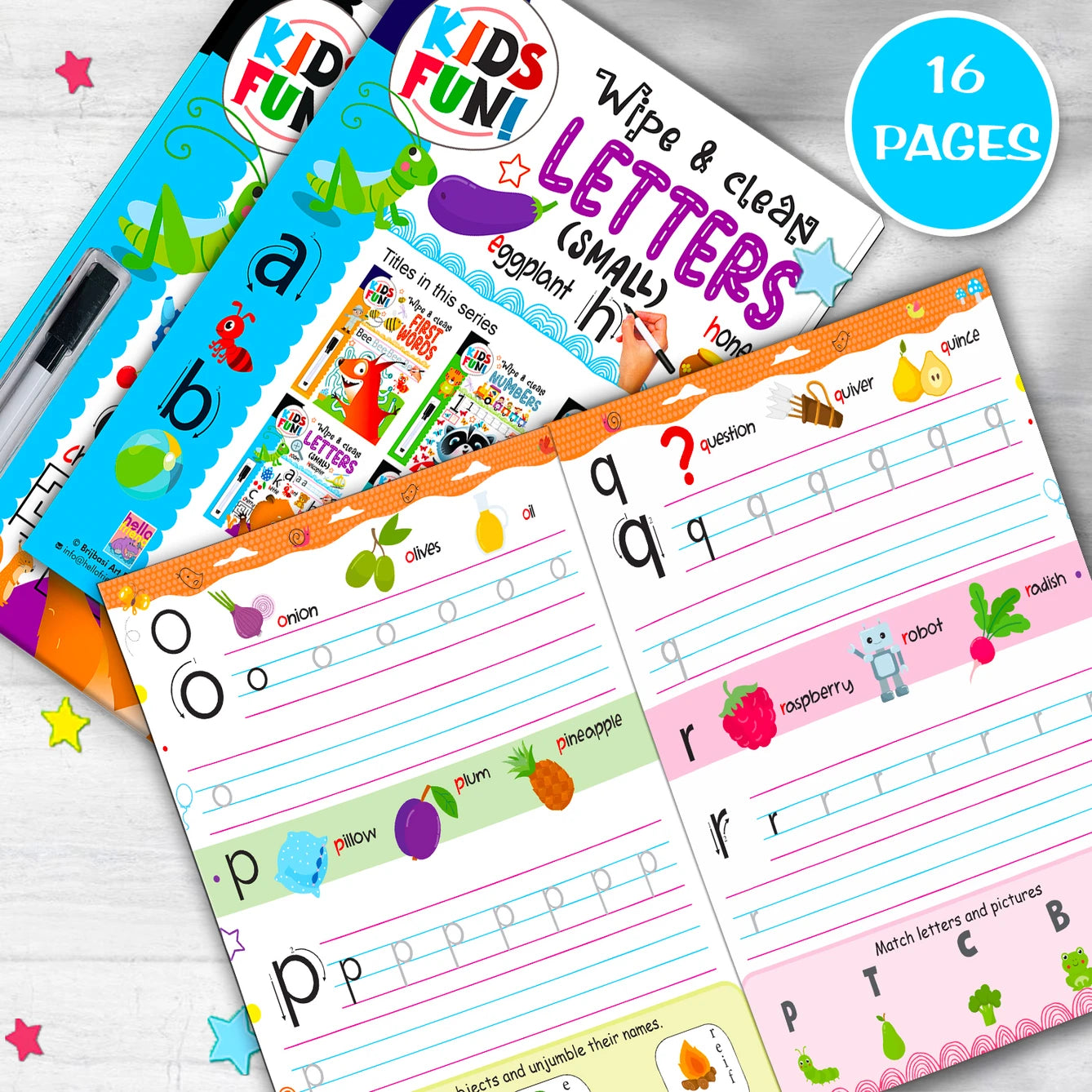 Kids Fun! Wipe and Clean Book - Letters Small